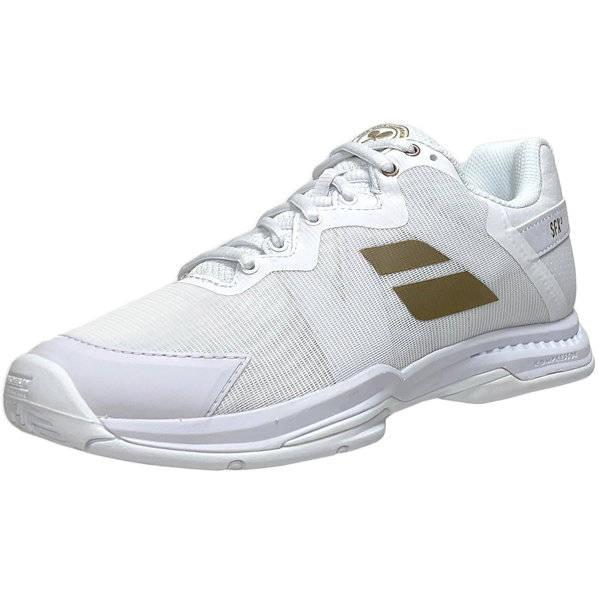 Babolat Women's SFX3 Wimbledon AC 31S23885-1070 White/Gold