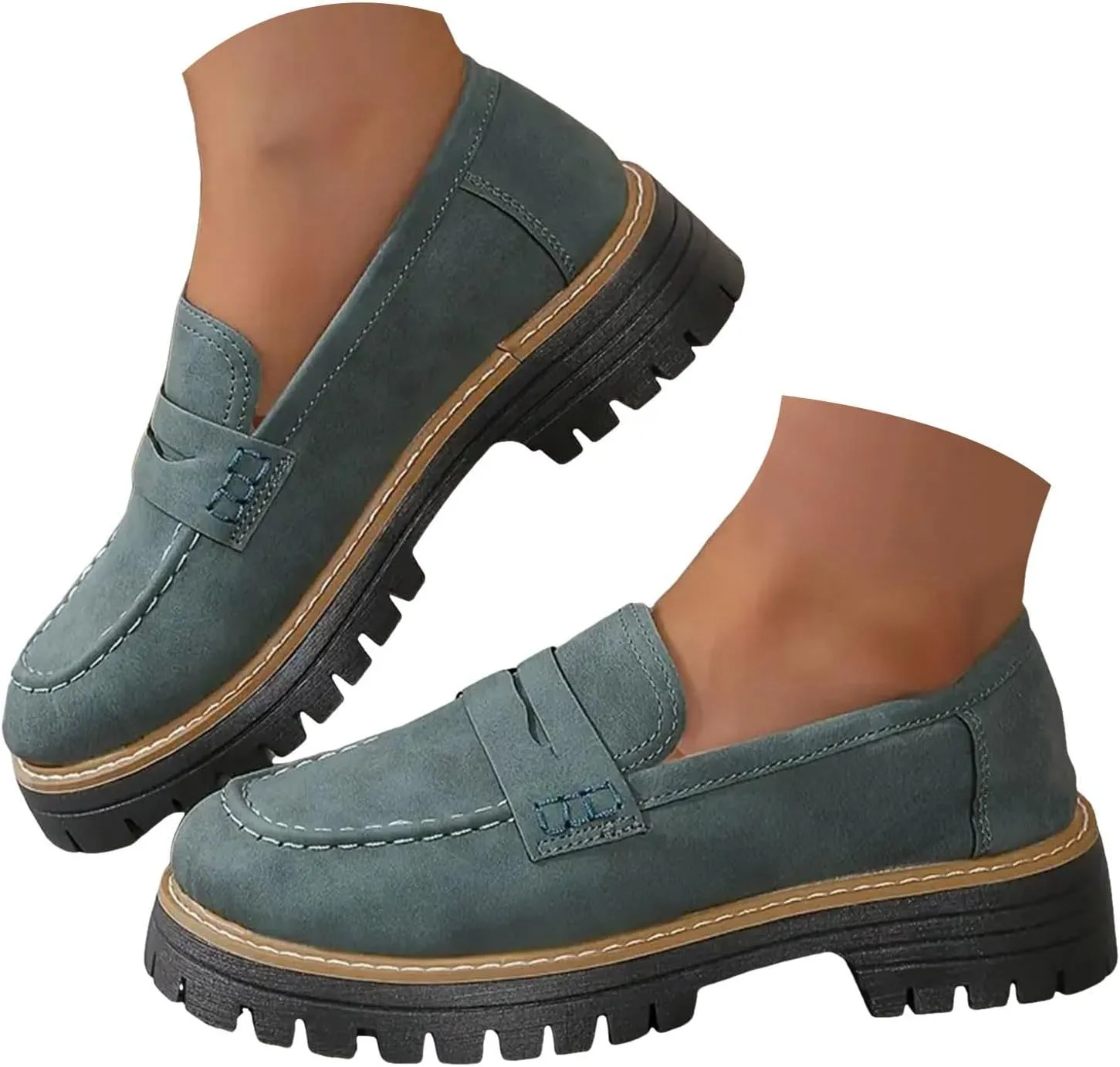 Dheva-C Orthoture-Orthopedic Loafers Shoes for Women Comfort Orthopedic Shoes Womens Round Toe Platform Walking Shoes,