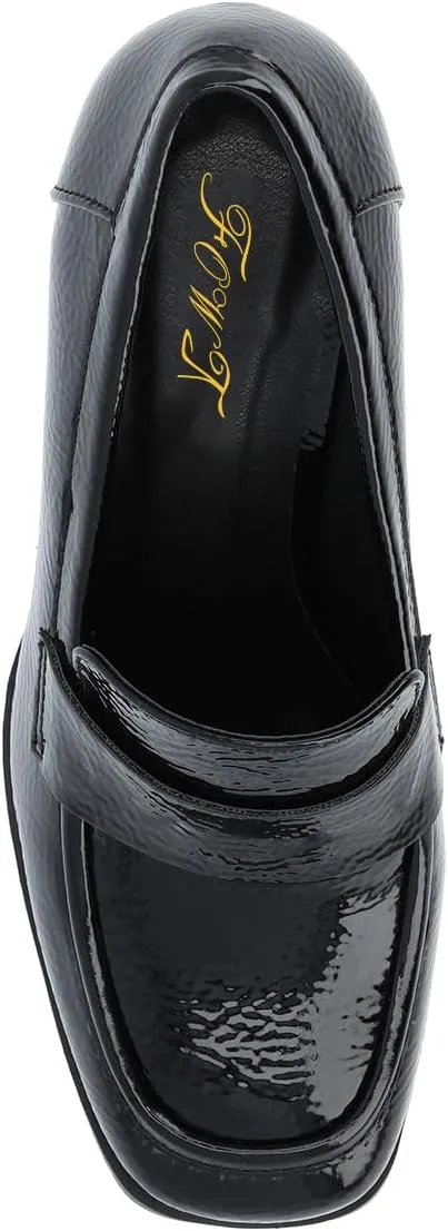FOWT Women Square Toe Chunky Mid Heel Pumps Slip On Ladies Trendy Casual Daily Loafers Size 4-16 US