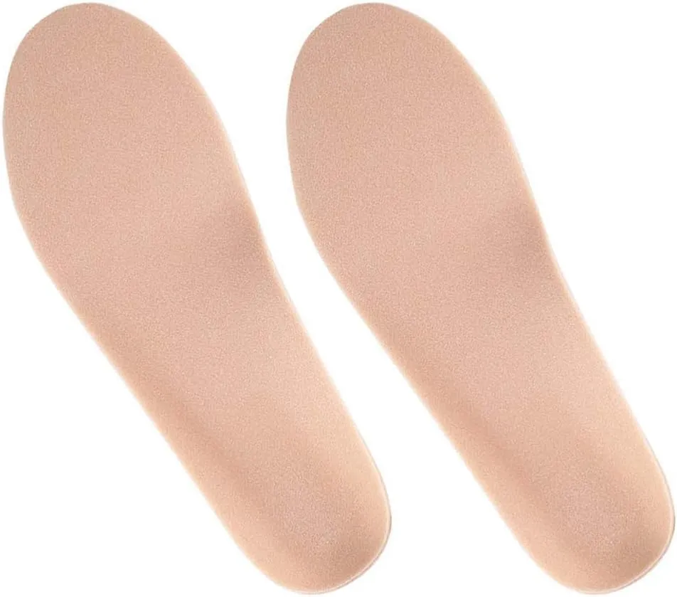 Healifty Plantar Insoles Memory Foam High Arch Support Anti Shoes Cushion for Women Men Sports Shoe Insert Absorption 1 Pair Apricot 30X10X0. 5cm Running Orthotic Insoles