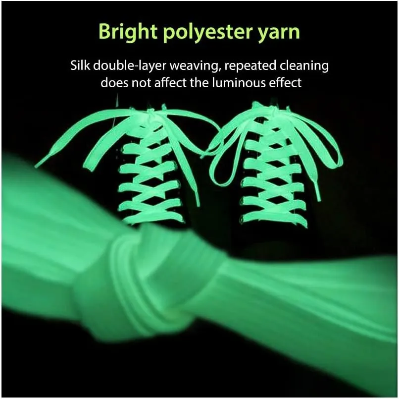 Luminous Shoelaces Flat Sneakers Canvas Shoe Laces Glow in The Dark Night Fluorescent Shoelace Hiking Non Slip (Color : Pink, Size : 100CM)