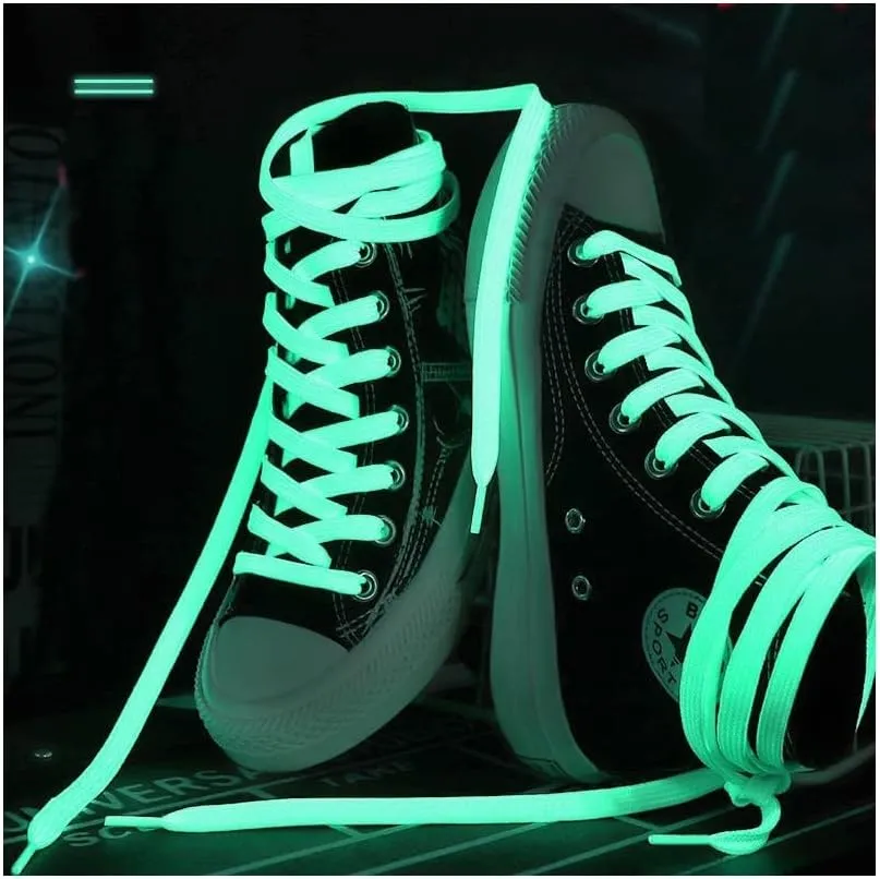 Luminous Shoelaces Flat Sneakers Canvas Shoe Laces Glow in The Dark Night Fluorescent Shoelace Hiking Non Slip (Color : Pink, Size : 100CM)