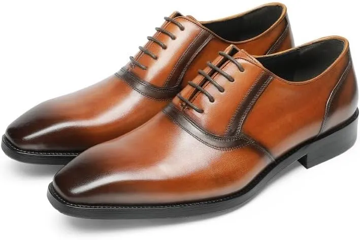 Men's Business Formal Derby Sneakers - Slip On Leather Dress Shoes for Casual and Professional Wear