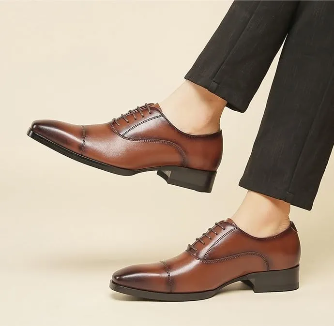 Men's Faux Patent Leather Wingtip Derby Loafers - Stylish Business Dress Shoes for Tuxedo & Formal Events