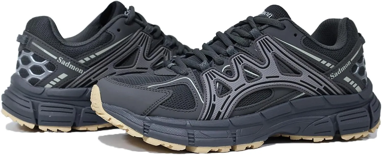Men's Slip Resistant Trail Running Shoes - Supportive Athletic Shoes for Outdoor Fitness Walking, Road Running and Gym Training