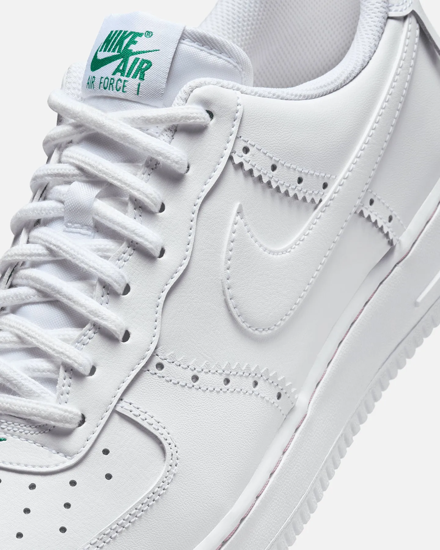 Nike Air Force 1 '07 LV8 "Brogue" White/White-Med Soft Pink