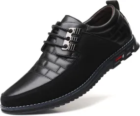 Recyphi Men’s Oxford Derby Orthopedic Leather Shoes Casual Dress Sneakers Formal Business Loafers Comfortable Walking Driving Shoes