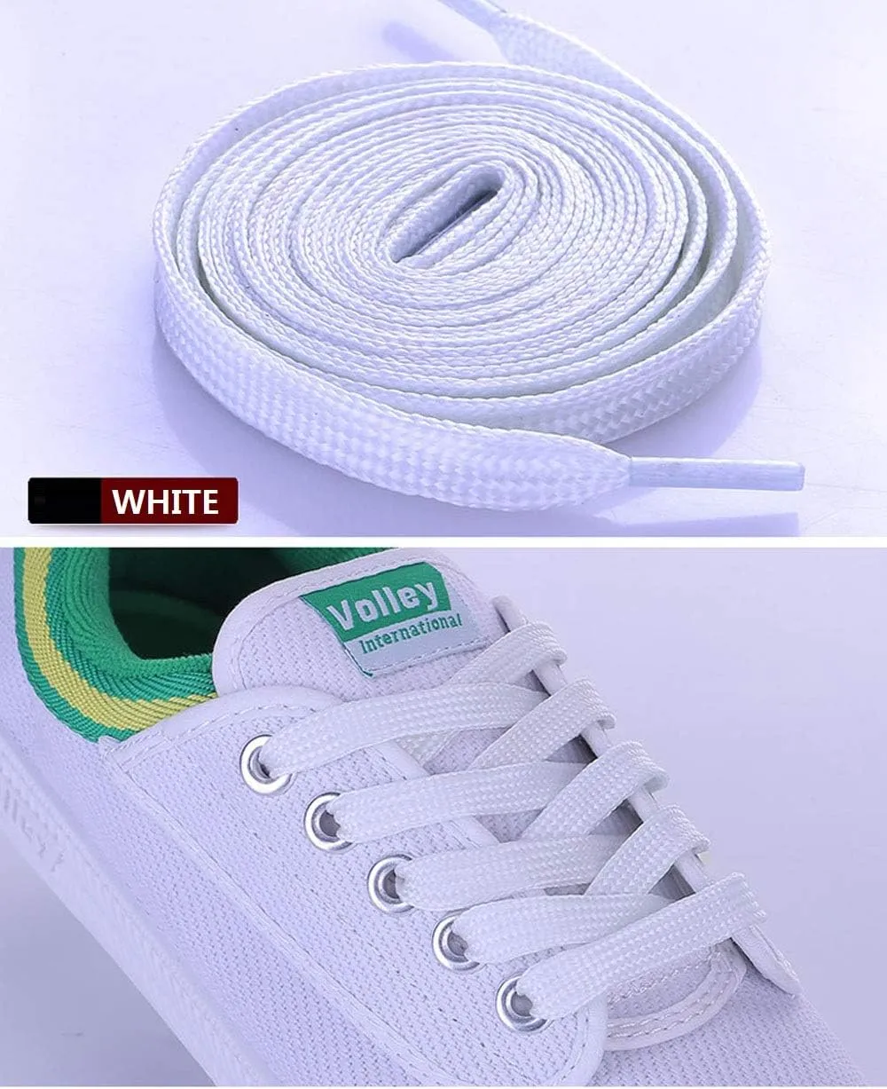 Santimon Luminous Flat Shoelaces Glow in The Dark Colorful Fluorescent Light Up Sport Adults Kids Party Birthday Gift