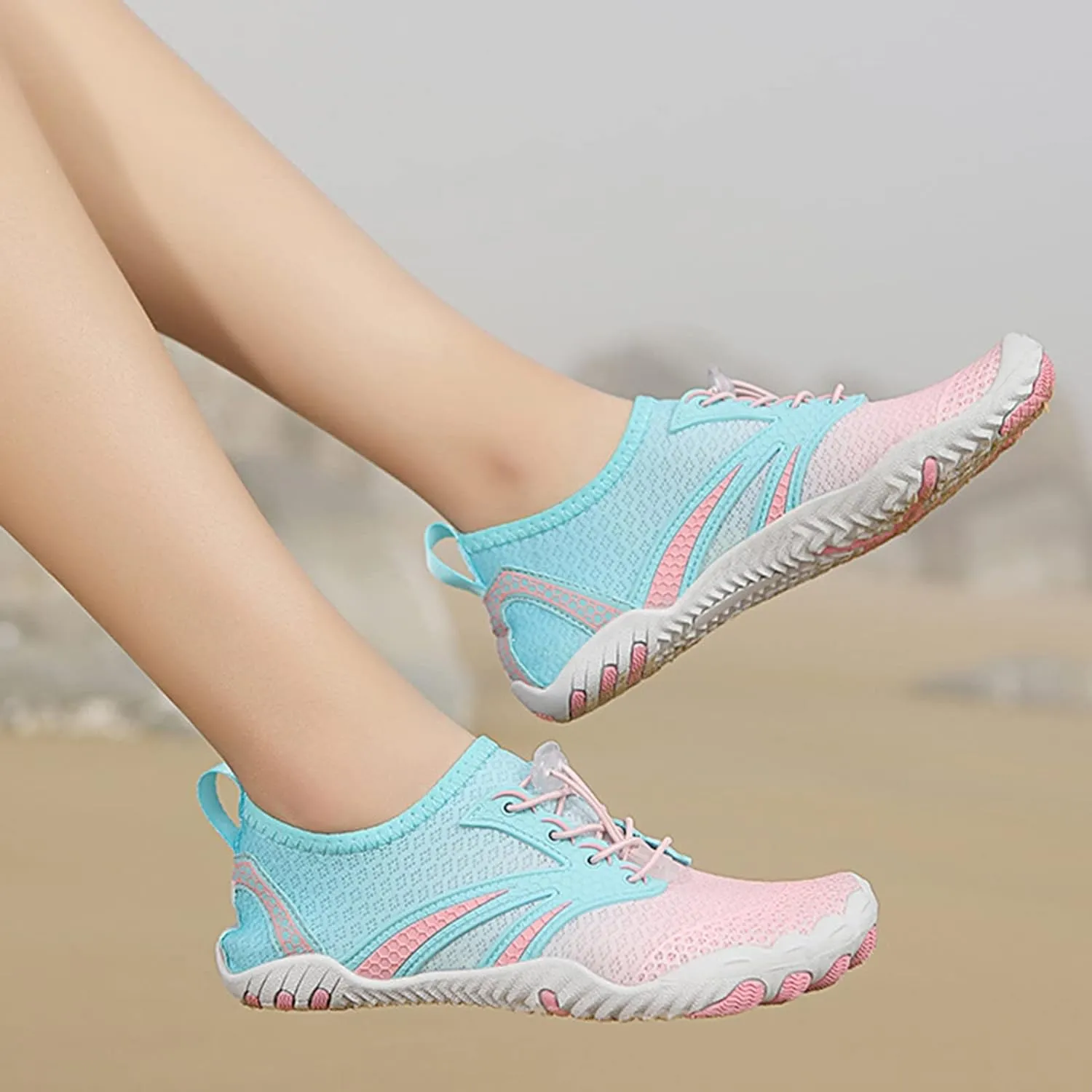 Womens Water Shoes,Quick-Dry Lightweight Breathable Aqua Beach Swim Shoes Men,Summer Comfy Slip Resistant Pool Surf Barefoot Shoes,Unisex,for Swimming Diving Kayaking Yoga